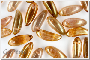 Big Bananas, 6x17mm, crystal, trans., rose gold luster, 10 Stk.