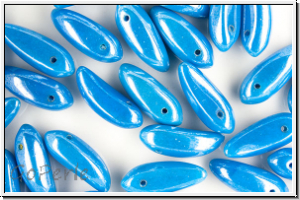 Big Bananas, 6x17mm, blue, op., luster, 10 Stk.