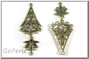 Verbinder "Hasch", 60x21mm, antiksilberfb., Metall, 1 Stk.