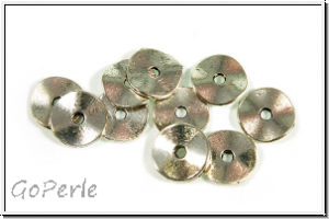 Spacer "gewellte Scheibe", 1,4x10mm, silberfb., Tibetsilber, 10 Stk.