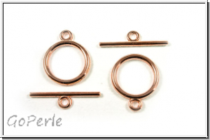 Toggle-Verschluss "Simple Ring", 18x14mm, rosegoldfb., Metall, 1 Stk.