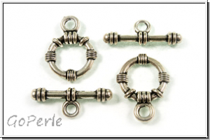 Toggle-Verschluss "Am Hafen", 21x16mm, antiksilberfb., Metall, 1 Stk.