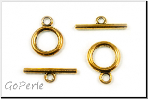 Toggle-Verschluss "Simple Ring", 19x14mm, goldfb., Metall, 1 Stk.