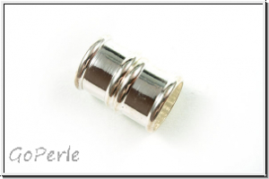 Magnetverschluss "Bamboo", 20x13mm, silberfb., Messing, 1 Stk.