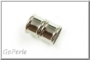 Magnetverschluss "Bamboo", 20x13mm, antiksilberfb., Messing, 1 Stk.
