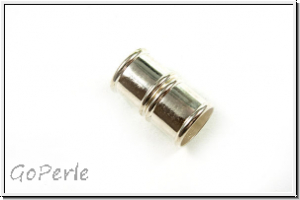 Magnetverschluss "Bamboo", 19,5x12mm, silberfb., Messing, 1 Stk.