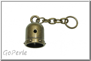 Endkappen "Wiking", 26,25x17,7mm, antikmessingfb., Messing, 1 Stk.