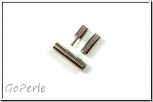 Steckverschluss "Simple", 16x4mm, antiksilberfb., Messing, 1 Stk.