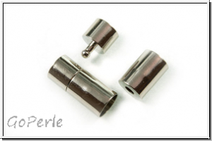 Steckverschluss "Simple", 20x9mm, antiksilberfb., Messing, 1 Stk.