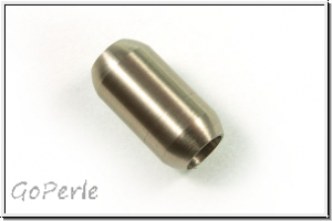 Magnetverschluss "Kapsel", 19x10mm, antiksilberfb., matt, Edelstahl, 1 Stk.