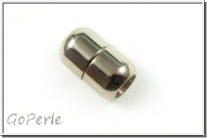 Magnetverschluss "Kapsel", 16x10mm, antiksilberfb., Edelstahl, 1 Stk.
