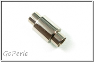 Magnetverschluss "Zylinder in Zylinder", 21x10mm, antiksilberfb., Edelstahl, 1 Stk.