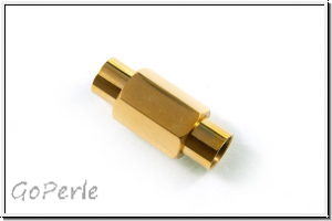Magnetverschluss "6-Eck", 20x8mm, goldfb., Edelstahl, 1 Stk.