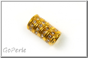 Magnetverschluss "Glitter", 14x8,5mm, goldfb., Metall, 1 Stk.