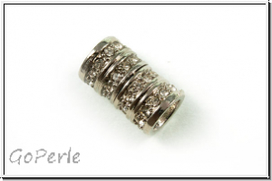 Magnetverschluss "Glitter", 14x8,5mm, antiksilberfb., Metall, 1 Stk.