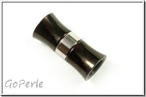 Magnetverschluss "Bamboo Stick", 21x10mm, hematitefb., Edelstahl, 1 Stk.