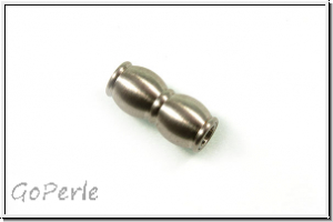 Magnetverschluss "Peanut", 15x7mm, Edelstahl, matt, 1 Stk.