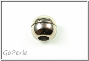 Magnetverschluss "Bid Donut", 12x14mm, antiksilberfb., Messing, 1 Stk.