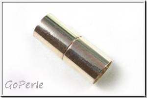 Magnetverschluss "Zylinder", 28,5x11mm, silberfb., Messing, 1 Stk.