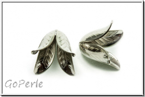 Perlenkappe (-cone) "Blooming Flower", 17x24mm, antiksilberfb., Messing, 2 Stk.