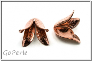 Perlenkappe (-cone) "Blooming Flower", 17x24mm, kupferfb., Messing, 2 Stk.