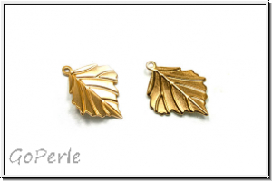 Anh�nger "Ahornblatt, klein", 23x17x1mm, goldfb., Edelstahl, 1 Stk.