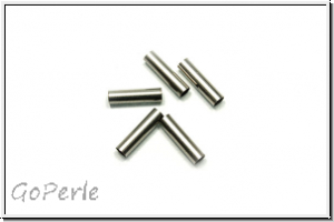 Spacer "R�hrchen", 10x2,5mm, antiksilberfb., Edelstahl, 10 Stk.