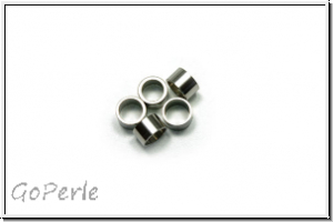 Spacer "R�hrchen", 3,3x5mm, antiksilberfb., Edelstahl, 10 Stk.
