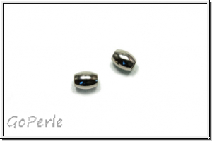 Metallperle "Olive", 6,1x4,9mm, antiksilberfb., Edelstahl, 5 Stk.