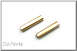 Spacer "R�hrchen, quadratisch", 20x4,0mm, goldfb., Messing, 10 Stk.