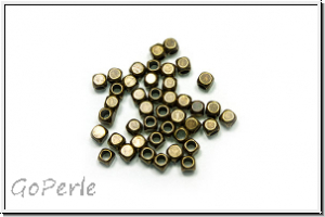 Spacer "Cornerless Cubes", 2,5x2,5x2,5mm, antikmessingfb., Messing, 50 Stk.