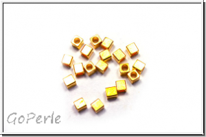 Spacer "Cubes", 3x3x3mm, goldfb., Messing, 50 Stk.