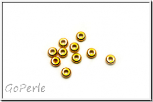Spacer "Abacus", 1,2x3,4mm, goldfb., Messing, 10 Stk.