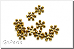 Spacer "Drumstiks", 2x7mm, antikgoldfb., Tibetsilber, 20 Stk.