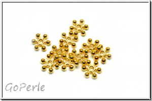 Spacer "Drumstiks", 2x7mm, goldfb., Tibetsilber, 20 Stk.