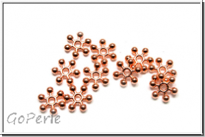 Spacer "Drumstiks", 2x7mm, rosegoldfb., Tibetsilber, 20 Stk.