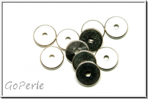 Spacer "glatte Scheibe", 1,3x10mm, antiksilberfb., Messing, 10 Stk.
