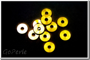 Spacer "glatte Scheibe", 1,3x10mm, goldfb., Messing, 10 Stk.