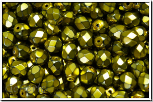 B�hm. Glasschliffperle, feuerpol., 4mm, black, op., heavy metal zest, 50 Stk.