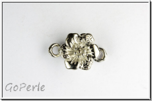 Magnetverschluss "Blume", 20x13x7mm, silberfb., Metall, 1 Stk.