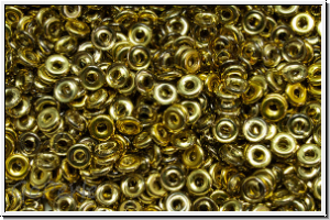 OBD-00030-26441, O-Beads, crystal, trans., half brass, 5 g