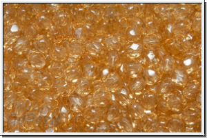 B�hm. Glasschliffperle, feuerpol., 3mm, crystal, trans., champagne luster, 50 Stk.