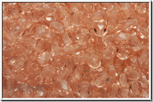 B�hm. Glasschliffperle, feuerpol., 3mm, rosaline, trans., 50 Stk.