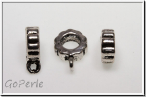 Anh�ngerschlaufe "Metropolis", 11x3mm, antiksilberfb., Tibetsilber, 1 Stk.