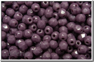 B�hm. Glasschliffperle, feuerpol., 3mm, lavender, darkest, op., 50 Stk.