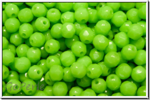 B�hm. Glasschliffperle, feuerpol., 3mm, jade, lt., op., 50 Stk.