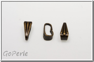 Anh�ngerschlaufe "Jugendstil", 9x3mm, antikmessingfb., Metall, 1 Stk.