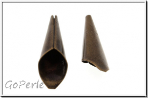 Perlenkappe (-cone) "T�tchen", 21x6mm, antikmessingfb., Messing, 1 Stk.