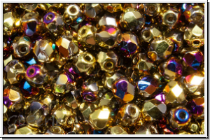B�hm. Glasschliffperle, feuerpol., 4mm, crystal, trans., california violet, 50 Stk.