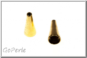 Perlenkappe (-cone) "Glatt", 12x5,5mm, goldfb., Messing, 1 Stk.
